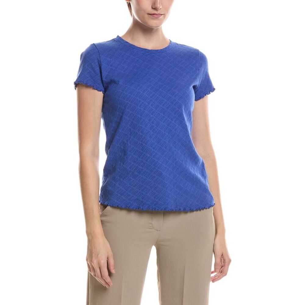 Nic & Zoe Womens  Lace Knit T Shirt, Blue